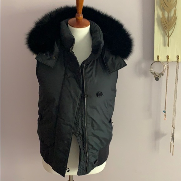Theory Jackets & Blazers - Theory puffer vest with fur trim